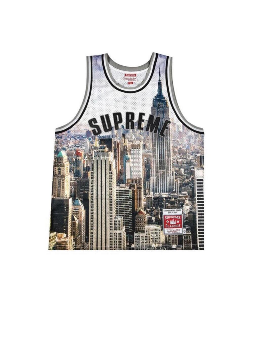 Supreme x Mitchell & Ness Basketball Jersey Skyline M NWT